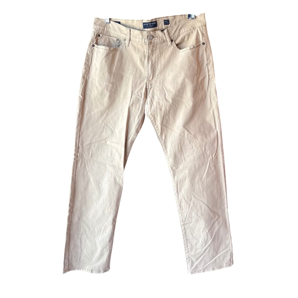 Lucky Brand 363 Vintage Straight Khaki Jeans Mens 33x32 Stretch New With Tag‎